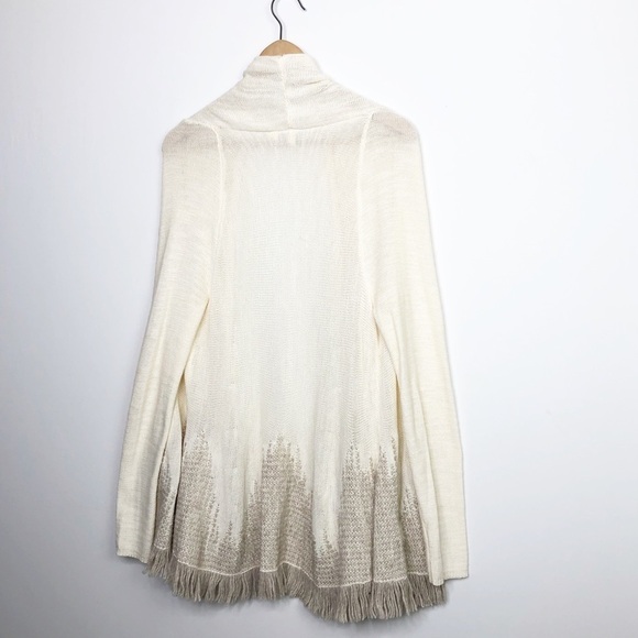 MOTH by Anthropologie Nevis Cream, open closure duster cardigan - Picture 13 of 16